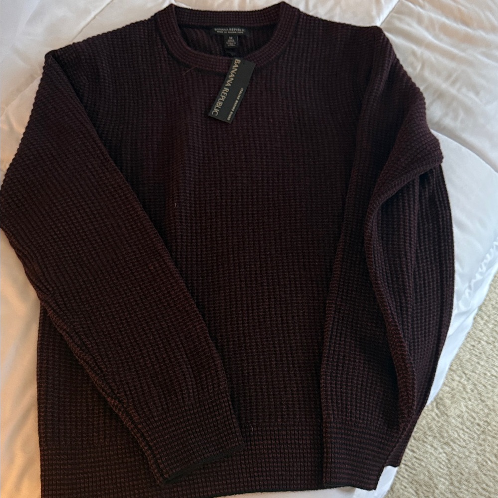 Banana Republic Deep Burgundy Crewneck Sweater